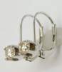 14K White Gold 0.42 CTTW Diamond Lever Back Earrings 1.0g image number 4