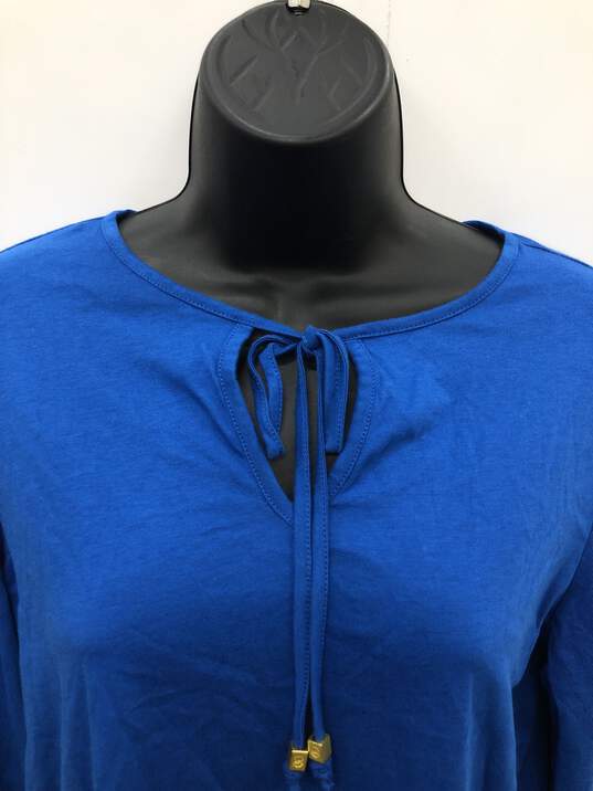 NWT Women's Sz S Radiant Blue Basic Casual Top image number 3