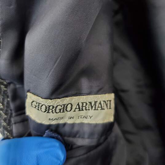 Vtg Men's Giorgio Armani Gray Wool Blend Blazer Coat Size 36 R image number 3