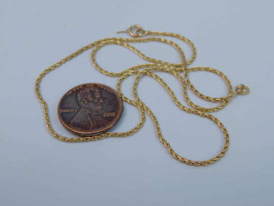 14K Yellow Gold Chain Necklace For Repair 4.1g image number 3