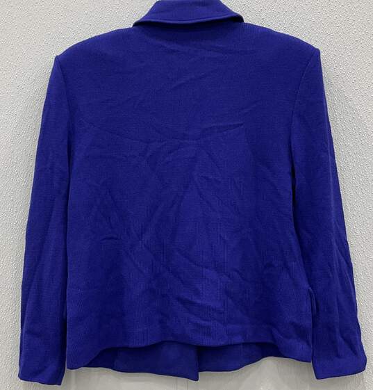 St. John Women's Blue Knit Blazer image number 6