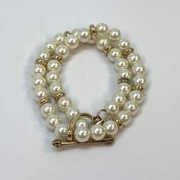 Designer Juicy Couture Gold-Tone Toggle Beaded Wrap Bracelet alternative image