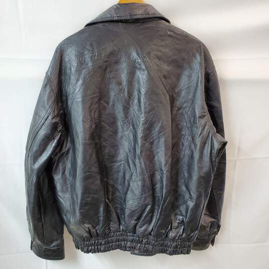 VTG Napoline Leather Outfitters Genuine Leather Jacket Size L image number 4