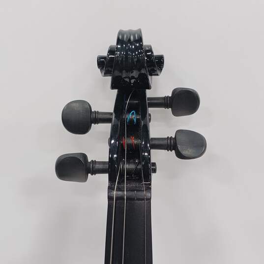 Le Var Black 4 String Violin Model JYVL-E900MB In Case With Bow (Missing A String) image number 4