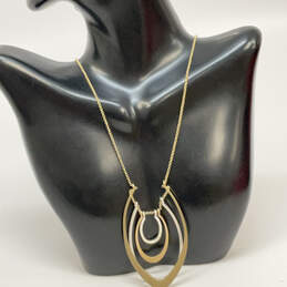 Designer Lucky Brand Fabulous Gold-Tone Chain Orbital Long Pendent Necklace