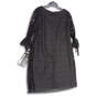 NWT Womens Black Lace Round Neck 3/4 Sleeve Back Zip Shift Dress Size 20W image number 2