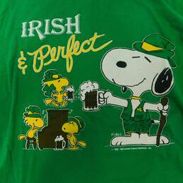Vintage Artex Snoopy Peanuts St. Patrick's Day Irish T-Shirt Size Unisex Small alternative image