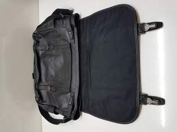 Fossil Black Leather Flap Adjustable Strap Messenger Crossbody Shoulder Bag alternative image