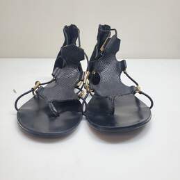 Aldo Gladiator Black Snake Embossed Gold Tone Sandals Women's Size 7 alternative image