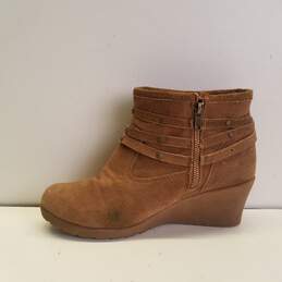 Bearpaw 1686W Glimmer Brown Suede Wedge Ankle Boots Shoes Women's Size 10 alternative image