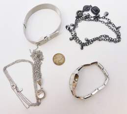Ann Taylor Loft Fossil Rustic Cuff & WHBM Icy Jewelry & Watch alternative image