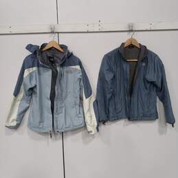 The North Face Women's Light Blue/Blue/White Layered Jacket Size S alternative image