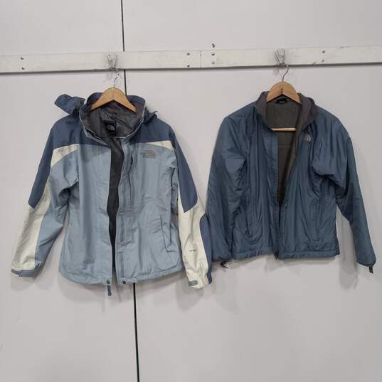The North Face Women's Light Blue/Blue/White Layered Jacket Size S image number 2