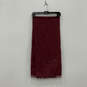 NWT Womens Red Wool Side Frige Multipurpose Rectangle Neck Scarf One Size image number 1