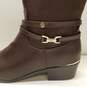 Liz Claiborne LC Townsend Brown PU Tall Knee Riding Zip Boots Size 11 M image number 5