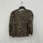 NWT Womens Brown Animal Print Long Sleeve Pullover Blouse Top Size XS image number 2