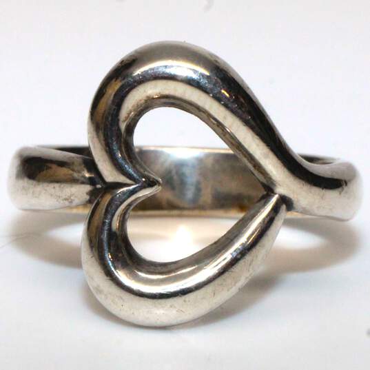 James Avery Sterling Silver Heart Ring Size 9 - 6.5g image number 1