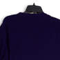 Mens Blue Waffle-Knit Long Sleeve Crew Neck Pullover T-Shirt Size XL image number 4