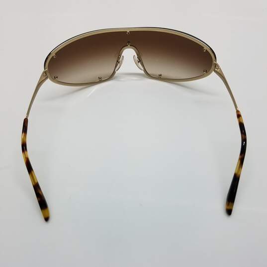 AUTHENTICATED Prada Catwalk Brown Shield Sunglasses SPR73V image number 2