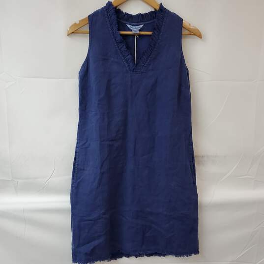 Tommy Bahama Sleeveless Navy Blue Midi Dress Women's XXS image number 1