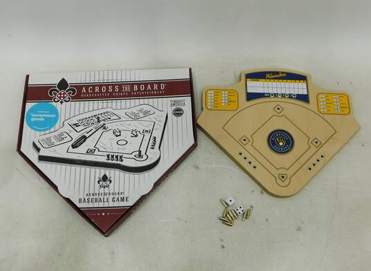 Across The Board Baseball Game Milwaukee Brewers  Edition Handcrafted in Wood image number 1