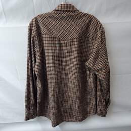 Pendleton Austin Shirt Brown Plaid Button Down Cotton Wool Blend Size M alternative image