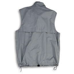 Womens Gray Martha's Performance Sleeveless Mock Neck Full-Zip Vest Size L alternative image