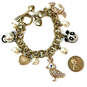 Designer Betsey Johnson Gold-Tone Rhinestone Link Chain Charm Bracelet image number 4