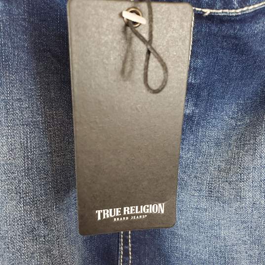 True Religion Women Blue Denim Mini Skirt Sz 27 NWT image number 5
