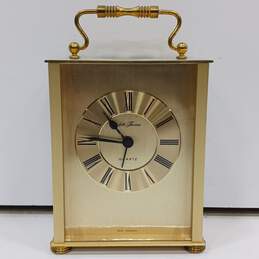 Seth Thomas Quartz Small Gold Mantle Clock