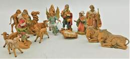 Vintage Fontanini Italy Heirloom Nativity Set Pieces Mary Joseph Camels & Others