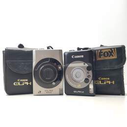 Lot of 2 Assorted Canon Elph APS Cameras