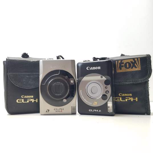 Lot of 2 Assorted Canon Elph APS Cameras image number 1