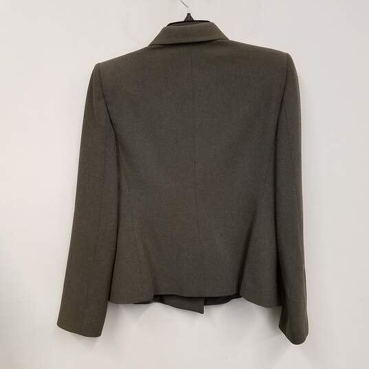Womens Brown Long Sleeve Collared Single Breasted Blazer Jacket Size S image number 2