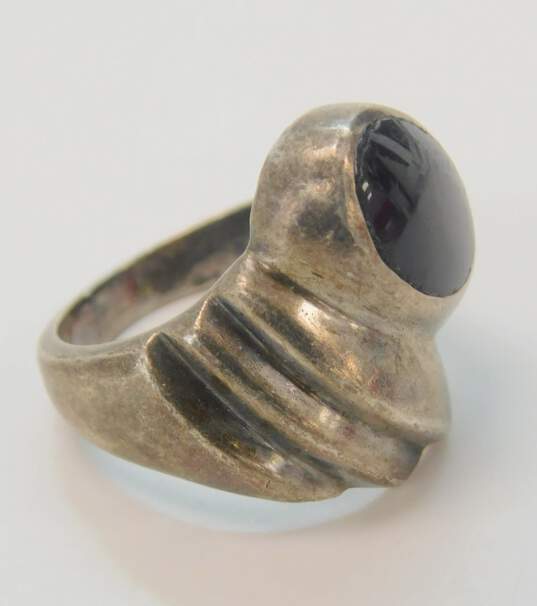 Artisan Sterling Silver Onyx  Rings 25.1g image number 6