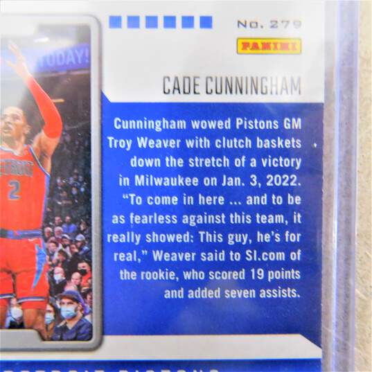 2021-22 Cade Cunningham Panini Chronicles Playbook Pink Rookie Detroit Pistons image number 3