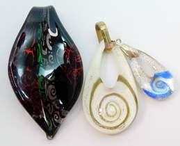 Artisan Murano Glass Multi Color Dichroic Art Glass Pendants