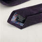 NWT Mens Purple Silk Paisley Keeper Loop Adjustable Designer Neck Tie image number 3