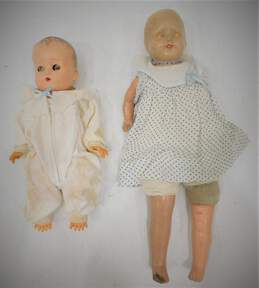 Vintage Baby Dolls Ideal Rubber Plastic Molded & Unmarked Soft Body Composition