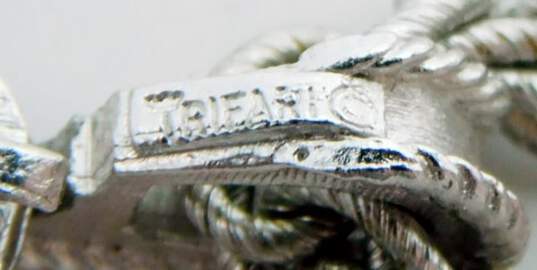 Vintage Crown Trifari Silver Tone Pendant Necklace 49.9g image number 5