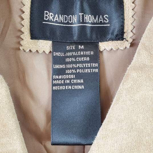 Brandon Thomas Women's Brown Leather Jacket SZ M image number 5