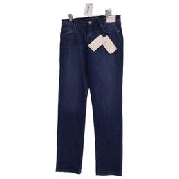 NWT Womens Blue 5 Pocket Design Dark Wash Straight Leg Denim Jeans Size 27 alternative image