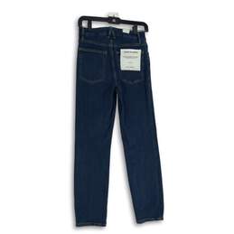 NWT Good American Womens Blue Denim High Rise Straight Leg Jeans Size 4/27 alternative image