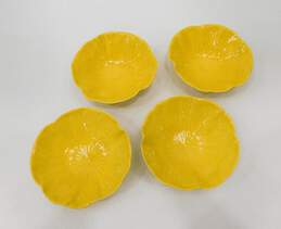 Set Of 4 Metlox Poppytrail Lotus Yellow Soup Cereal Bowls