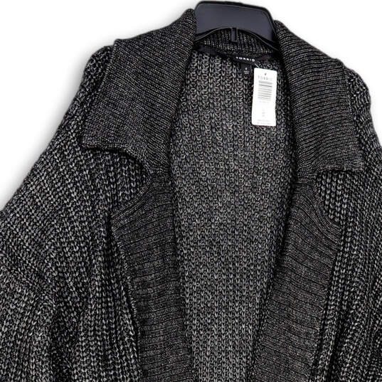 NWT Womens Gray Knitted Long Sleeve Open Front Cardigan Sweater Sz 4/4X/26 image number 3