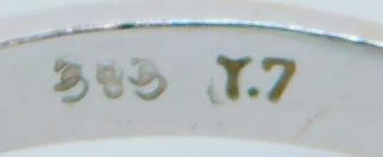 14K White Gold Greek Key Pointed Band Ring 2.4g image number 3