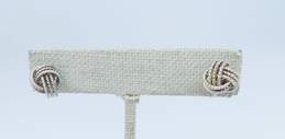 Artisan 925 Sterling Silver Knot Stud Earrings Glass Pendant Necklace & Beaded Bracelets 27.2g alternative image