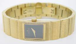 Movado Swiss Diamond Accent Bezel Sapphire Crystal Gold Tone Women's Dress Watch 77.5g