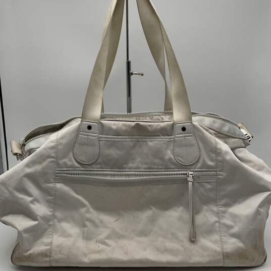 Lululemon Womens White Mesh Double Handle Detachable Strap Duffle Bag image number 2