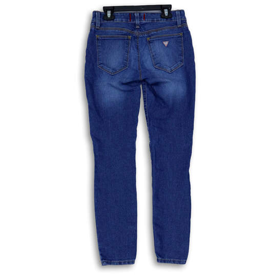 Womens Blue Denim Medium Wash Mid Rise Stretch Skinny Jeans Size 26 image number 2